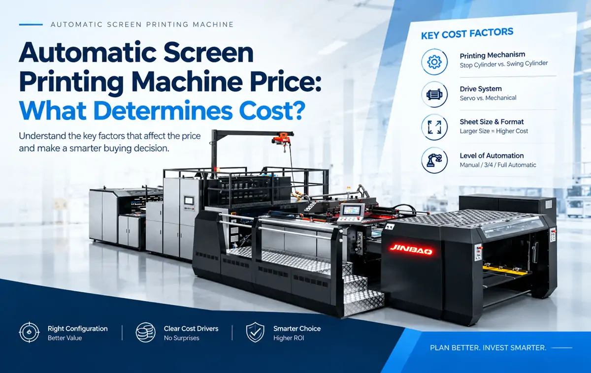 Automatic screen printing machine with feeder and printing system