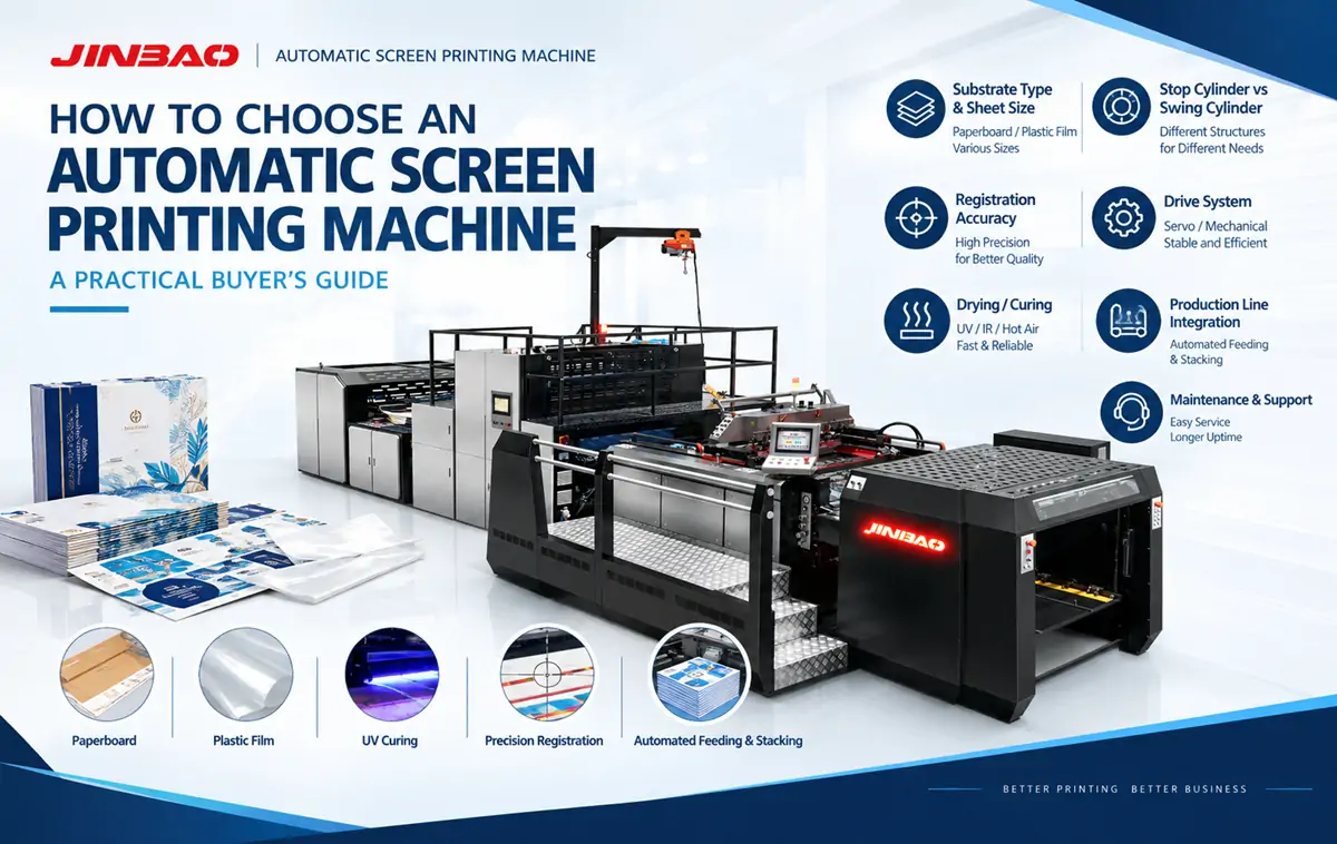 Automatic screen printing machine selection based on substrate, sheet size, printing accuracy and production volume