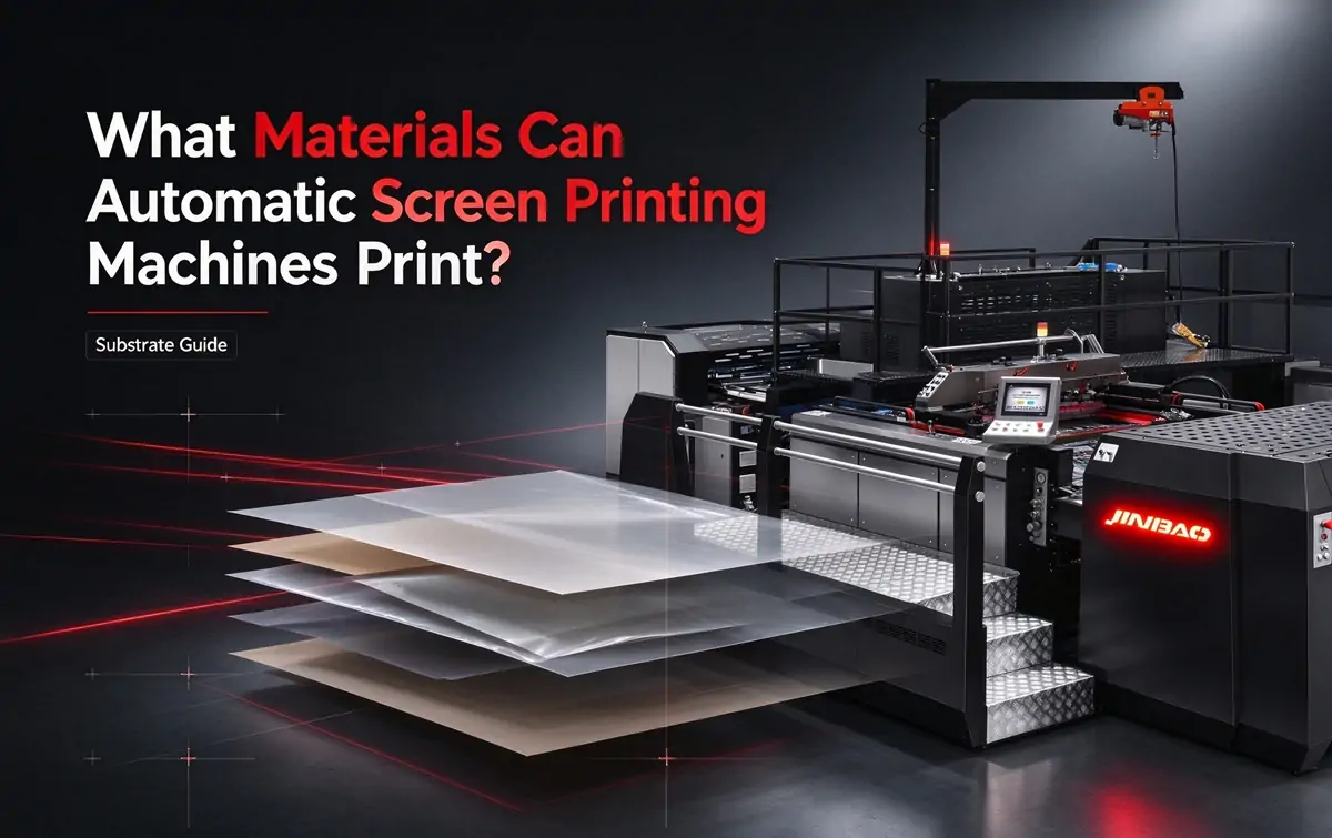 full automatic screen printing machine for printing paper, paperboard, plastic, label, decal and electronic substrates